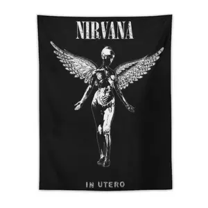 Band Flag Nirvana Banner Tapestry For Bedroom Wall Hanging College Decoration Indoor Outdoor PosterGT-Nirvana (25)