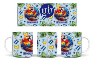 Honduras Tumbler Cup Mug Drinkware with Parrot Design and Honduras Text for Bottle and Drinkware Use Bottle Drinkware Water Bottles