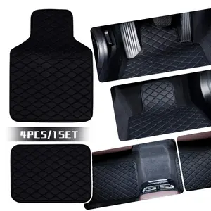4PCS Heavy Duty Universal Car Floor Mats Full Set of All-Weather Protection for Cars, SUVs & Trucks with Maximum Coverage & Durability