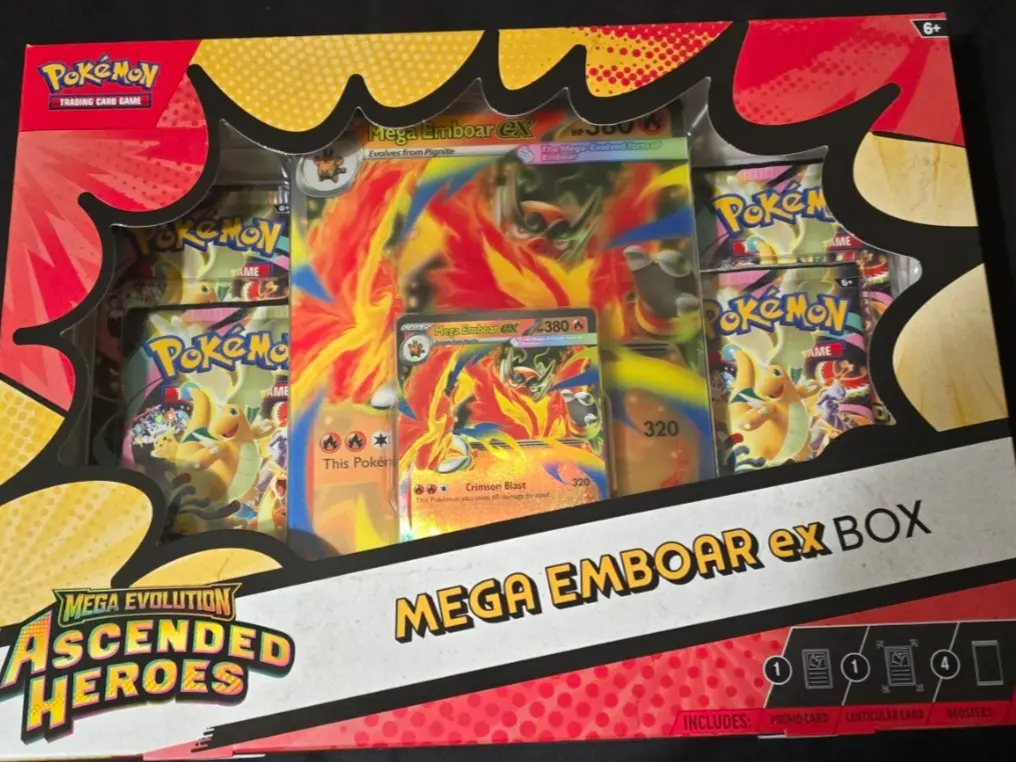 Ascended Heroes Mega Emboar ex box