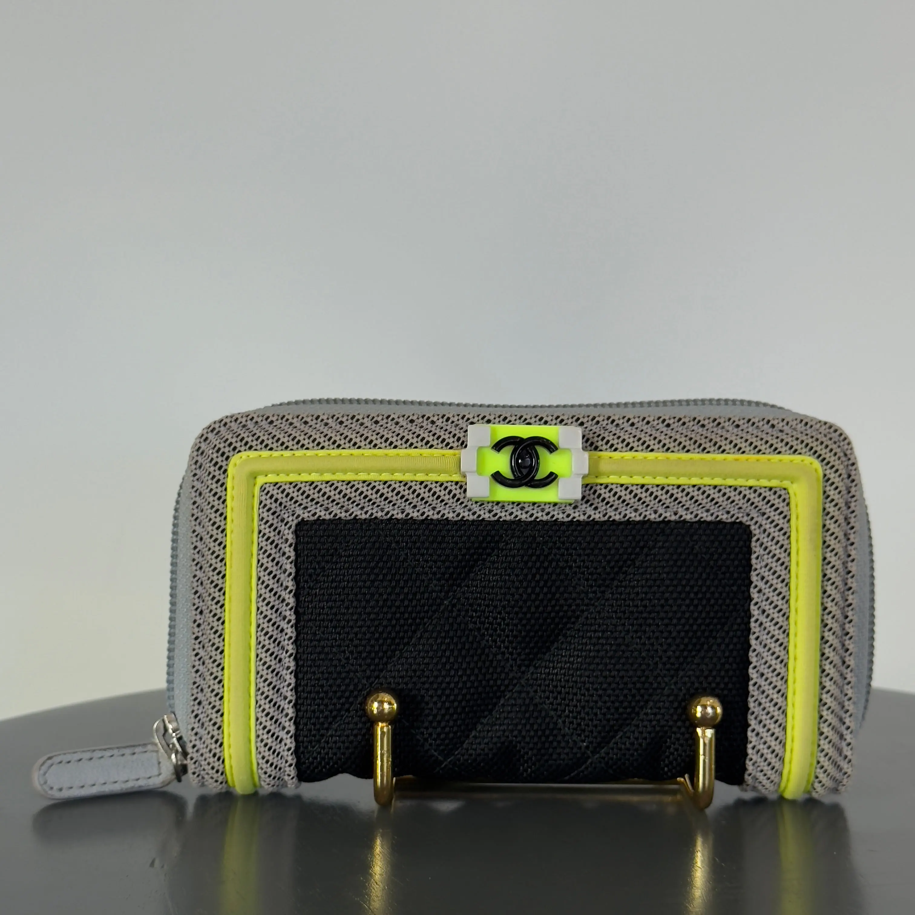 Pre-owned Nylon Mini Bags Chanel Small Zipped Boy Wallet Limited Edition
