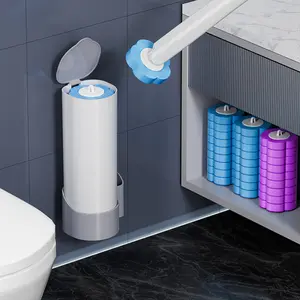 Disposable Toilet Brush Set – Toilet Bowl Cleaner with Holder, 14 Refills for Deep Cleaning & Hygienic Bathroom Care