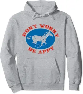 Don't Worry Be Appy | NickerStickers Leopard Appaloosa Horse Pullover Hoodie - Jatinderpa Shop 32B07VDB26LT