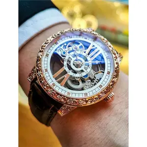 Men's Fashion Full Automatic Mechanical Watch, Fashion Luminous Watch for Party, Daily Decor, Trendy All-match & Exquisite Watch for Birthday Gift with Box