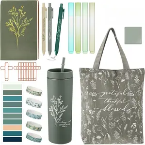 29 Pcs Bible Study Supplies Journaling Kit with Christian Cup Tote Bag for Women Gifts Set Friend Sister Mom Coworker Pastor's Wife Appreciation Gifts