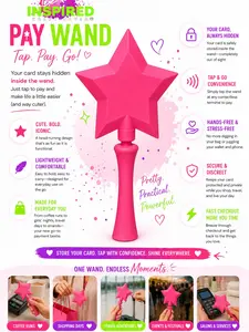 Magic Tap & Pay Wand - Contactless Credit Card Holder, Fairy Wand