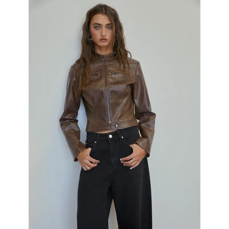 short leather jacket zara - TikTok Shop