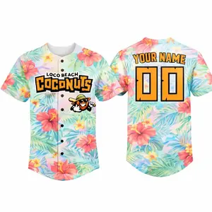 Personalized Coconuts Baseball Jersey – Custom Name Number Loco Beach Coconut Game Day Fan Shirt