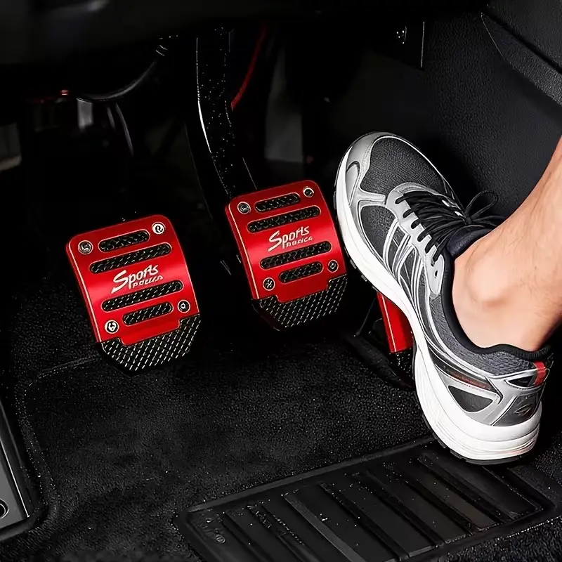 2026 New 2/3PCS Car Pedal Cover Set Manual Automatic, Anti-Slip Brake Accelerator Clutch Pedal Pad, Universal Metal Interior Trim