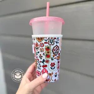 Coquette Cottage Geese reusable Coffee Sleeve | Cup sleeve