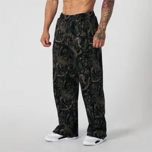 Men’s Realtree Inspired Camo Joggers – Loose Fit Baggy Sweatpants, Outdoor Hunting Style Streetwear Pants, Wide Leg Hip Hop Casual Lounge Bottoms