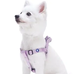 Purple Classic Solid Color Adjustable Dog Harness Design