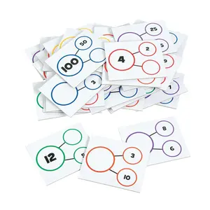 5" x 4" Number Bond Dry Erase Cardboard Educational Card Set - 50 Pc.