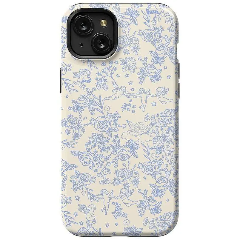 Cupid's Canvas Periwinkle Flower Non-Woven Multi-Model Mobile Phone Case - Protective Cellphone Cover, Valentine’s Day Smartphone Accessory with Manufacturer Warranty