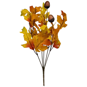 13-Inch Autumn Oak Leaf Bush