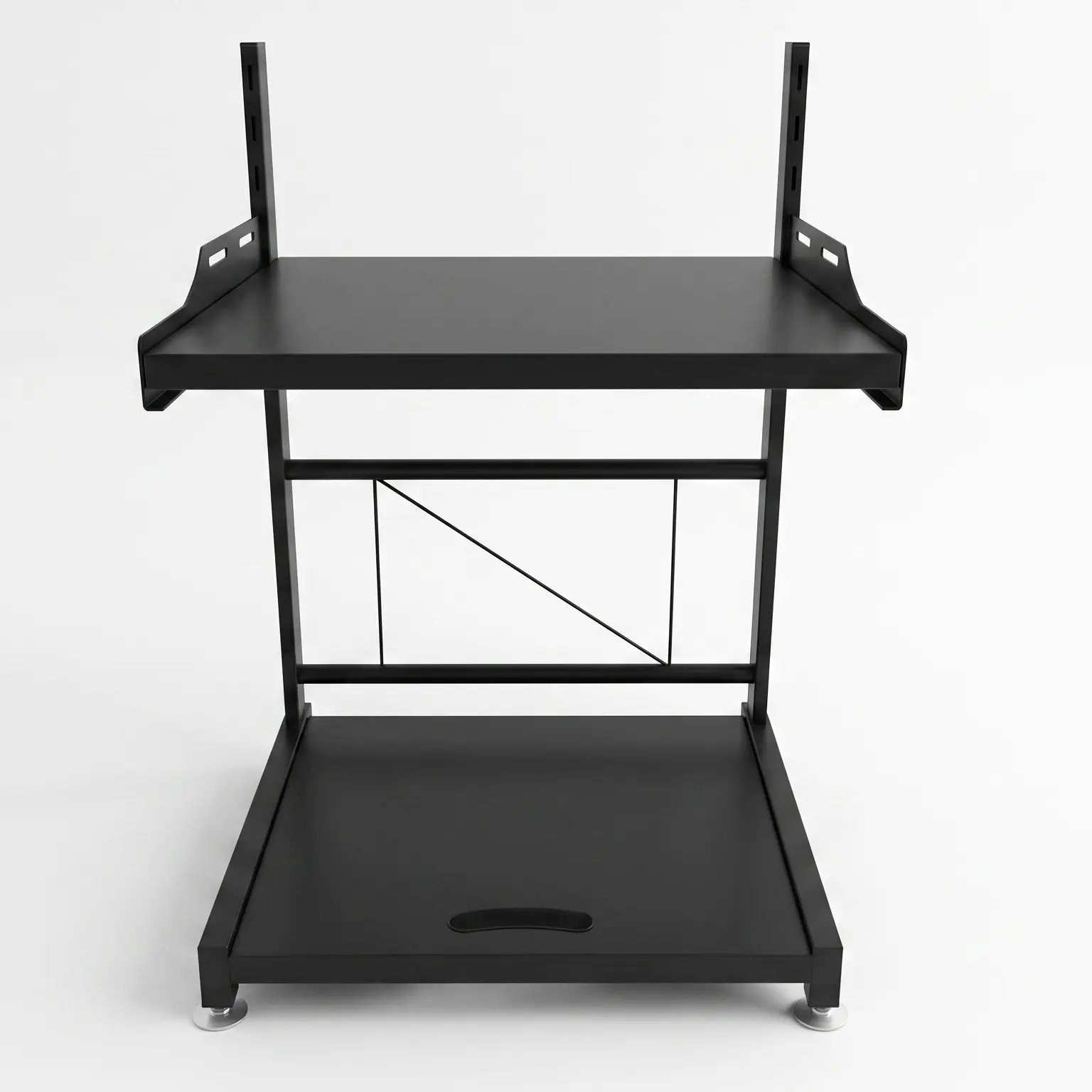 Minimalist Double-Layer Black Hangable Kitchen Shelf - Household Storage Rack with Quiet Wheels, Non-Slip Suction Cups, Detachable Hooks, Freely Adjustable, Easy Installation, Waterproof, Large Capacity for Kitchens, Balconies, Water Proof