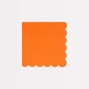 Pumpkin Orange Small Napkins (x 16)