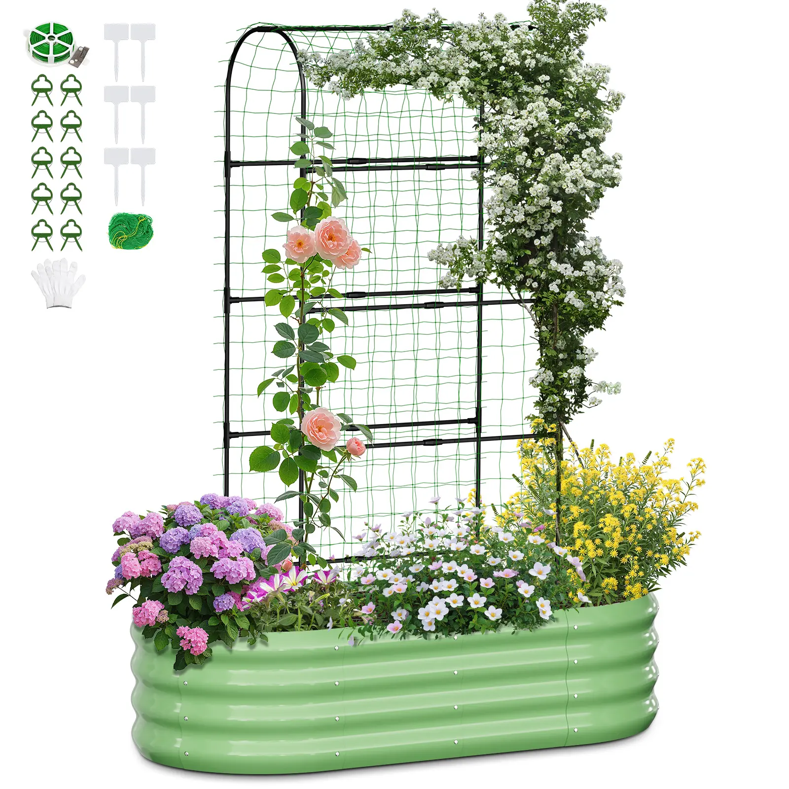 47"L × 71"H Green- Curved