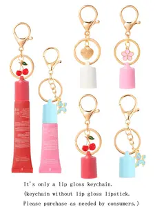 Set of 4 Summer Friday 0.5 oz Lip Balm Keychain Caps Compatible with 0.35 oz Lip Balm (No Lip Balm) Lip Gloss