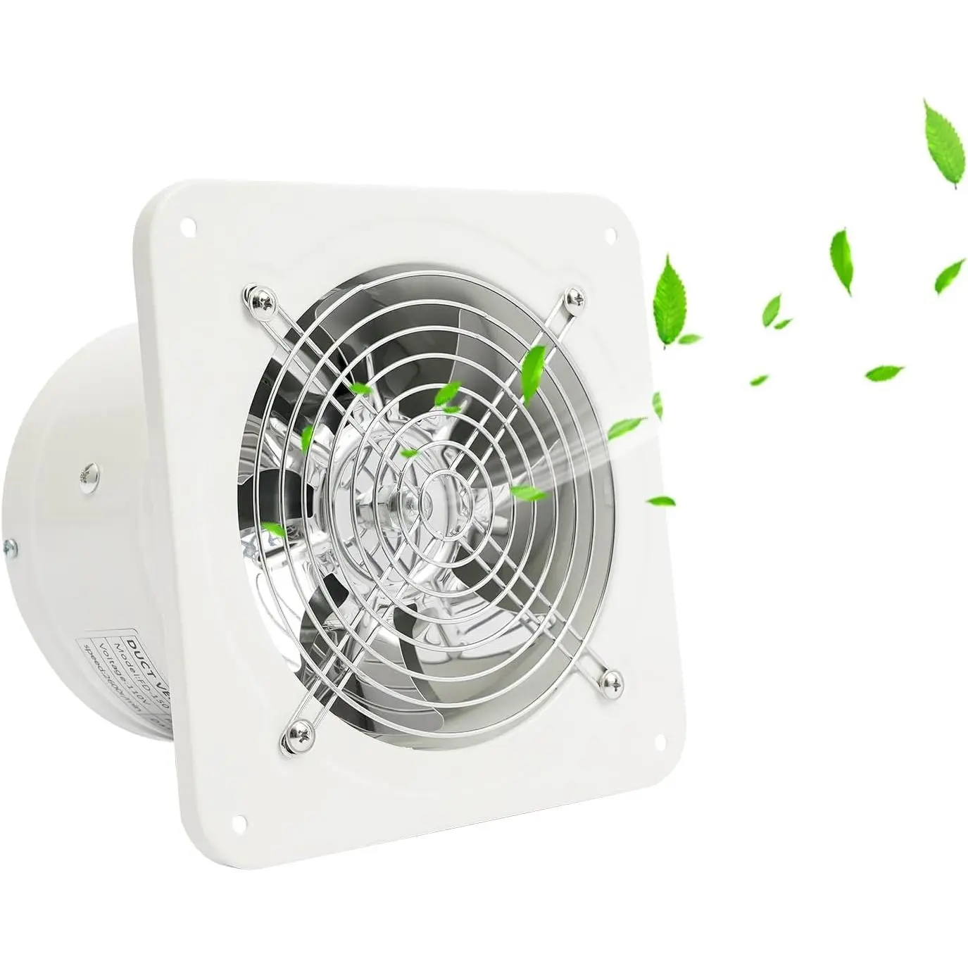 6 Inch Exhaust Fan 110V 40W Explosion Proof Fan Through Wall Exhaust Fan Industrial Axial Fan 2600RPM Utility Blower Fan Wall Mounted Vent Fans for Kitchen, Warehouse, Workshop (White)