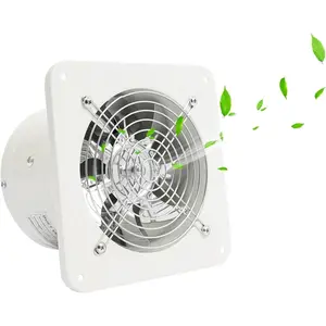 6 Inch Exhaust Fan 110V 40W Explosion Proof Fan Through Wall Exhaust Fan Industrial Axial Fan 2600RPM Utility Blower Fan Wall Mounted Vent Fans for Kitchen, Warehouse, Workshop (White)