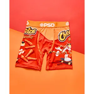 PSD Mens Cheetos Crunchy Boxer Brief - Standard Length 7 Inch Inseam, Soft and Breathable Poly Blend Fabric