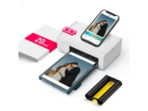 Liene Amber Instant Photo Printer Built-in Rechargeable Battery M200 w/ 20 Photo Paper and 1 Ink Cartridge