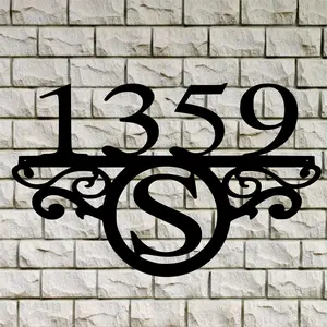 Single Letter Address Monogram Sign