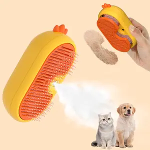 Pawlytek Cat Spray Steam Brush - Pet Hair Removal and Massage Comb for Cats & Dogs, Type-C Charging, Pet Grooming and Cleaning Accessories