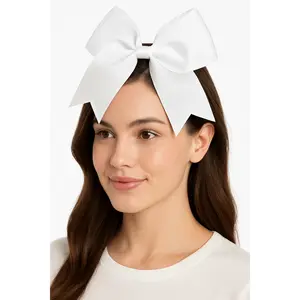 Oversized White Bow Headband