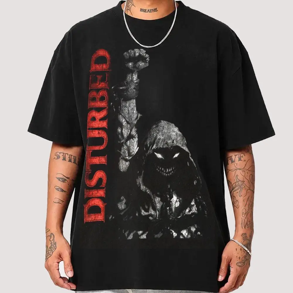 Disturbed Heavy Cotton T-Shirt, Alternative Metal Graphic Shirt, Unisex Apparel