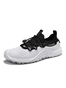 Men's Slip-On Outdoor Casual Shoes, Breathable Flyknit Mesh Sports Shoes, Invisible Inner Heel Raise 4cm, All Seasons Comfort