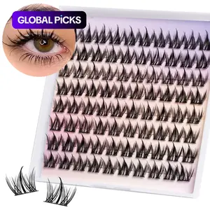 Lash Clusters Manga Eyelash Clusters, Spiky Cluster Eyelash Extensions, 80Pcs C Curl Individual Lashes, Volume Anime Lash Clusters with Thin Band Lashes, DIY False Eyelashes at Home, Lashes Set with Bond& Seal& Remove& Eyelash Tweezers #GLOBAL PICKS