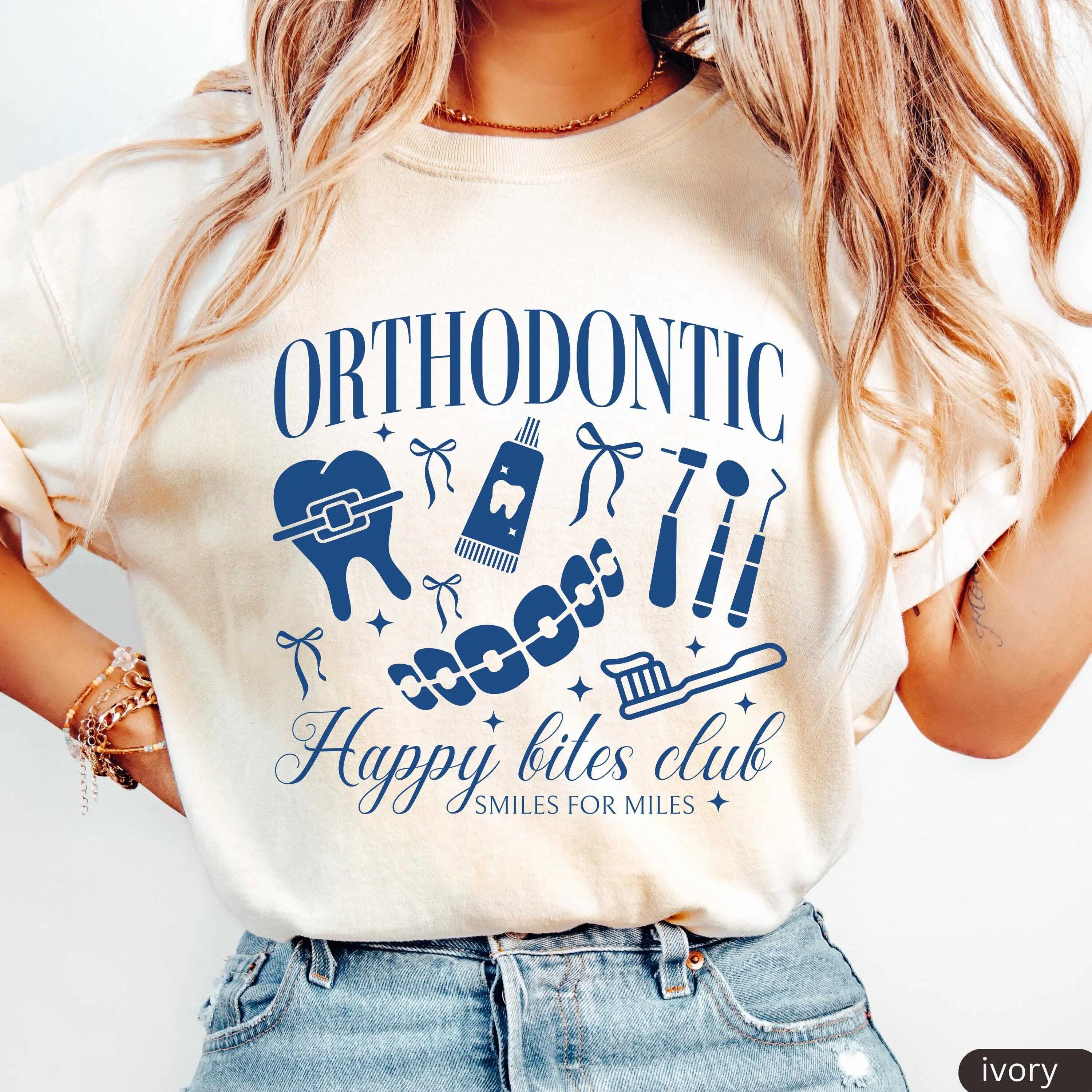 Comfort Colors® Orthodontic Shirt,Ortho Team,Orthodontic Assistant,Dental Assistant, Cotton Fabric Flat Tops