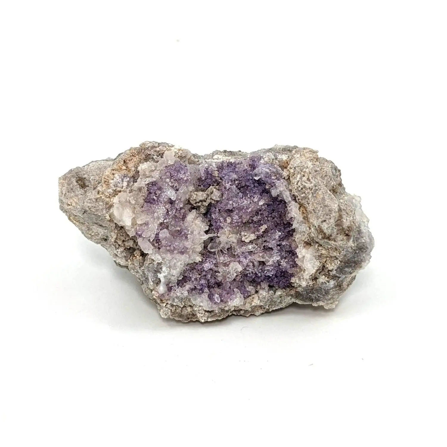 Blue Chalcedony + Purple Fluorite Geode (50g) #SK7271