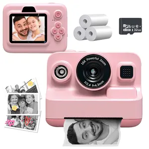 Instant Printing Camera, High-Definition Digital Camera, Compact Size, Easy to Carry, Dual Lens, SD Card & Paper Rolls Included, Portable Camera, Pocket Camera