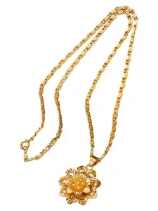 Vintage Flower Design Pendant Necklace for Women, Fashion Jewelry for Party, Daily Clothing Decor, Trendy All-match & Exquisite Jewelry for Birthday Gift, Necklace for Daughter