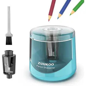 Electric Pencil Sharpeners Battery Powered for Colored Pencils High-Speed Operated Automatic & Manual Pencil Sharpener for Kids Home School blue1
