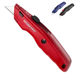 #JumpstartSale WORKPRO Premium Utility Knife, Retractable All Metal Heavy Duty Box Cutter, Quick Change Blade Razor Knife, with 10 Extra Blades