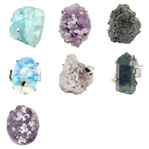 Tray B -【No.044-050】Unique Handmade Crystal Ring in Assorted Colors and Styles for Stylish Accessory