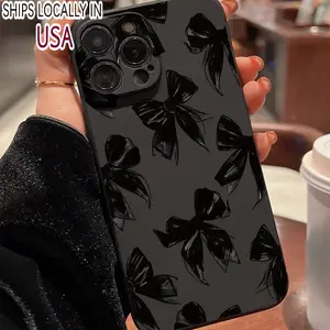 Bowknot Pattern Phone Case, Shockproof Decorative Phone Protector Cover, Phone Accessories Compatible with iPhone16 Plus X XS Max 11 12 13 14 15 Pro Max Series Case