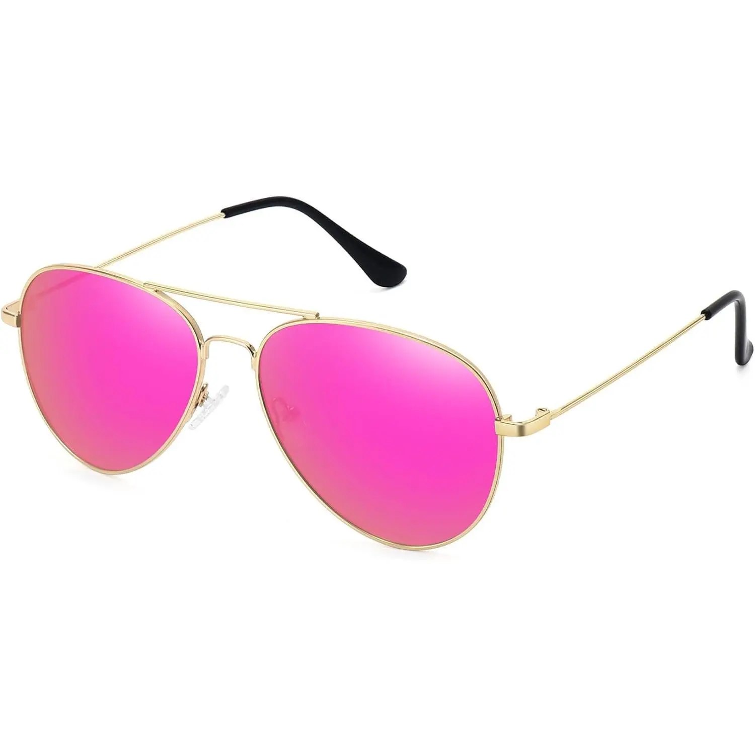 Classic Aviator Sunglasses for Women and Men with Anti-Glare Polarized Mirrored Lenses, UV Protection & Lightweight Frame