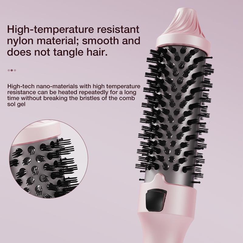 1.5-Inch Ionic Thermal Brush Heated Styling Brush with 11 Adjustable Temperatures (110–210°C) for Daily Smoothing & Light Waves – Suitable for Fine to Medium Hair Textures,WavyBrush, Pink