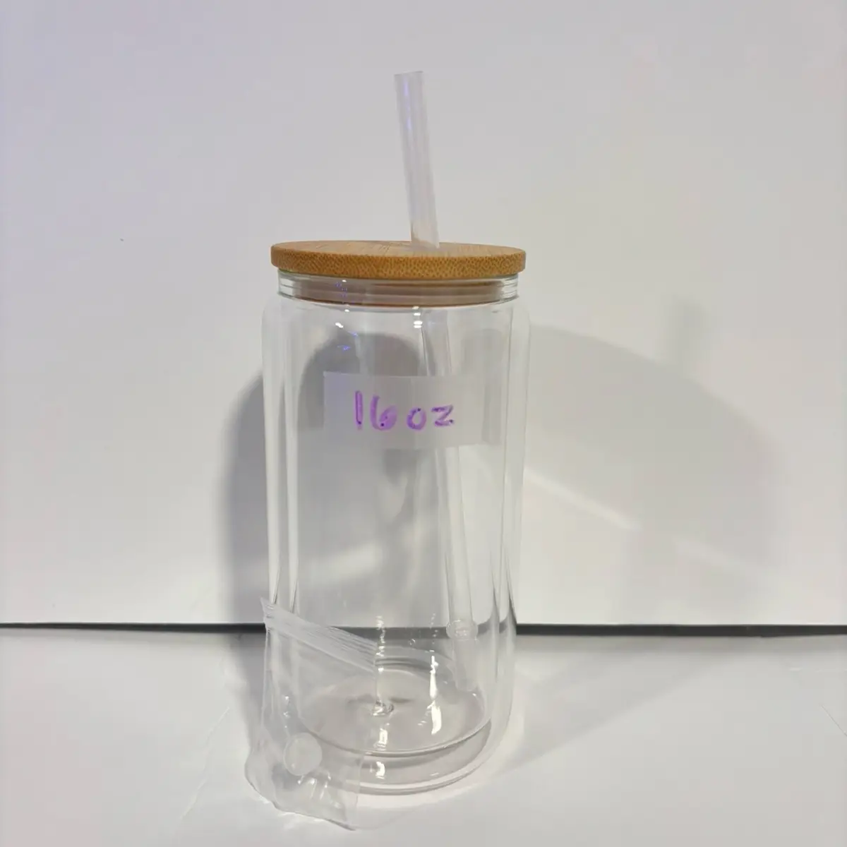 5pk Snow Globe 16oz glass tumbler