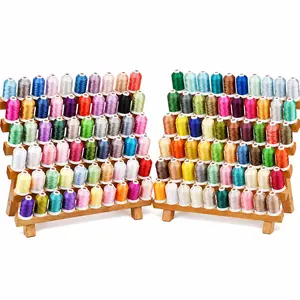 120-Colors Polyester Embroidery Thread Kit 550Y (500M) 40wt, Machine Embroidery Thread Set for Home Sewing Machines, Multi Color Thread Collection, Similar to Madeira and Robinson-Anton Colors