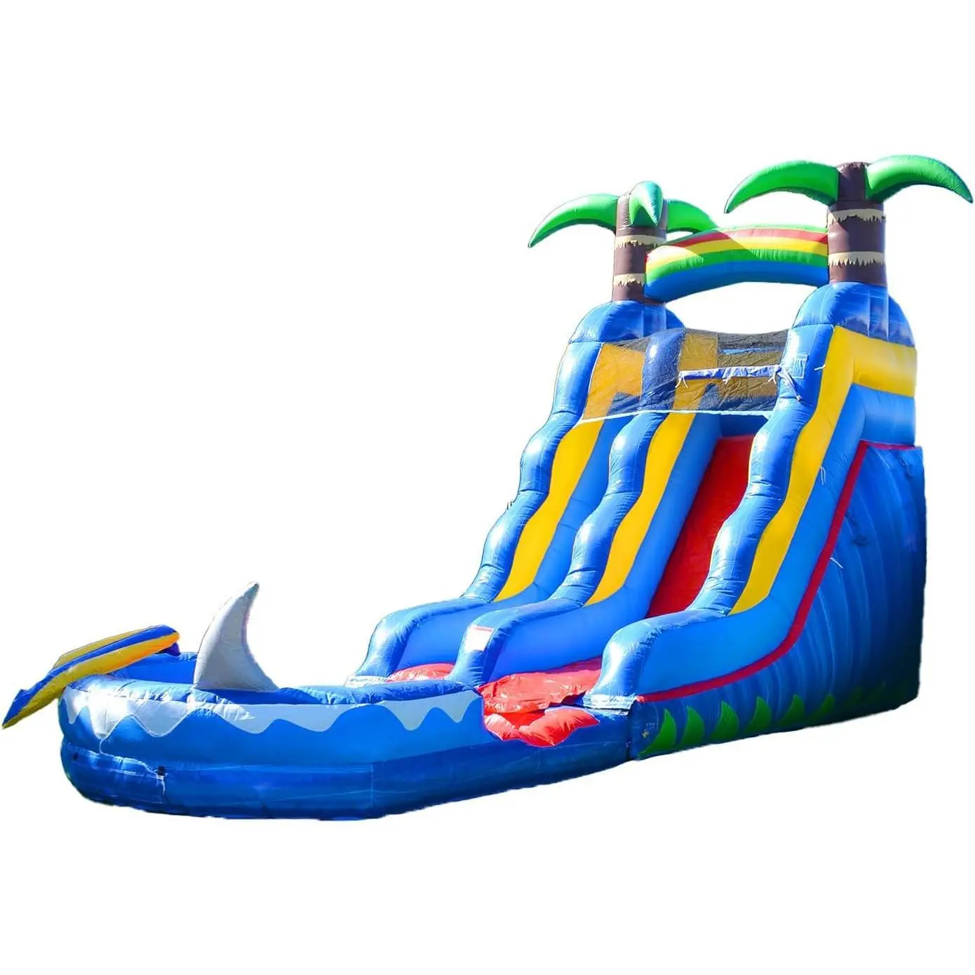 AYYUWHeroKiddo15ft Shark Commercial Inflatable Water Slide with Blower