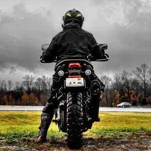 Unisex 2-Piece Motorcycle Rain Suit for Outdoor Cycling| Waterproof Windproof Breathable Wet Weather Protection for Men  Women