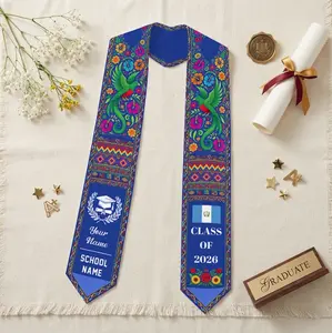 Personalized Guatemalan Graduation Stole 2026, Custom Graduation American Flag Stole, Guatemalan Graduation 2026