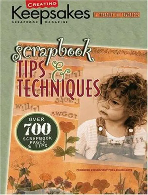 Used Paperback Book - Scrapbook Tips & Techniques: Over 700 Pages, Hobbies & Arts Ideas, Personalize Guides by Crafts Media LLC (Like New, English), Soft Cover