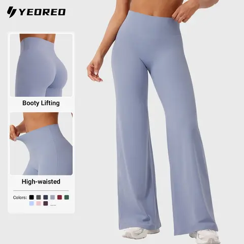YEOREO Women's Ease Everyday Active Leggings - High Waist, No Front Seam, Buttery Fabric, V-Back Contour, Booty Lifting, Wide Straight Leg, 29"/31.5"/33"/35" Inseam for Gym Yoga,outdoorfun